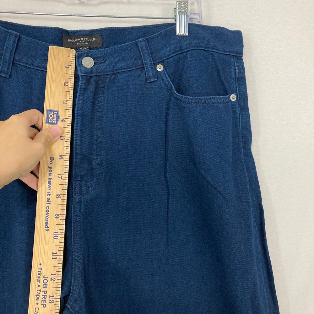 Wide Leg Dark Blue Women's Jeans - Picture 6 of 11
